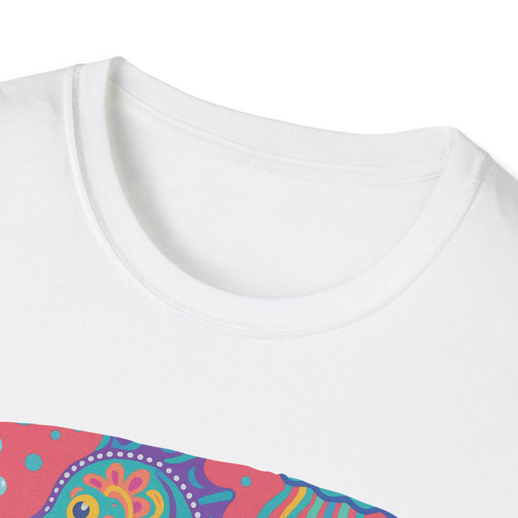 Colorful Seahorse Unisex Softstyle T-Shirt - Vibrant Ocean-Inspired Design