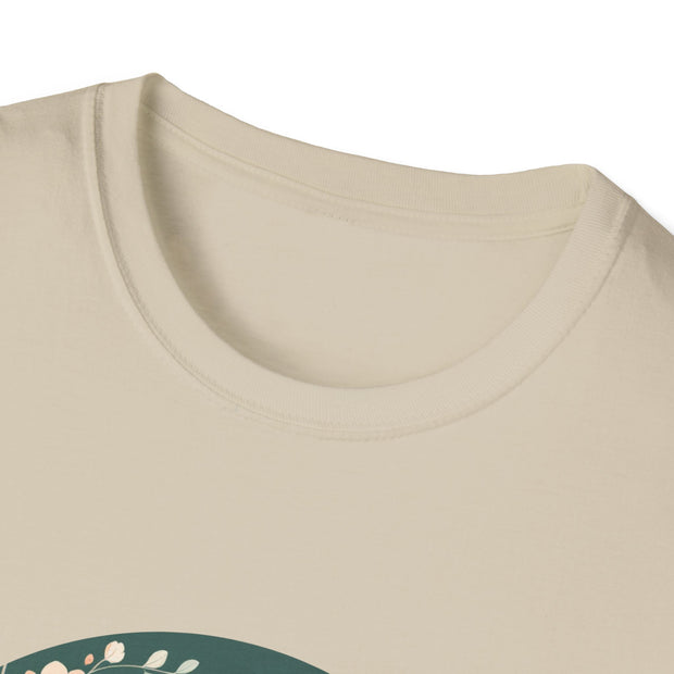Floral Turtle Unisex Softstyle T-Shirt - Eco-Friendly Nature Apparel