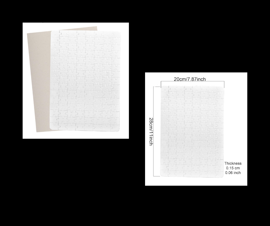 Custom Photo Puzzle – Personalized Sublimation Puzzle Gift (Rectangle or Heart Shape)