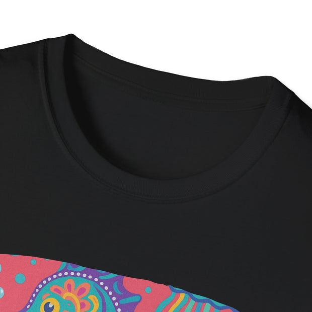 Colorful Seahorse Unisex Softstyle T-Shirt - Vibrant Ocean-Inspired Design