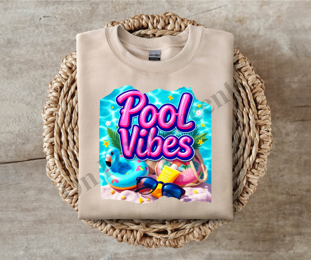 Pool Vibes Digital Design/ DTF/ Subllimation Filles