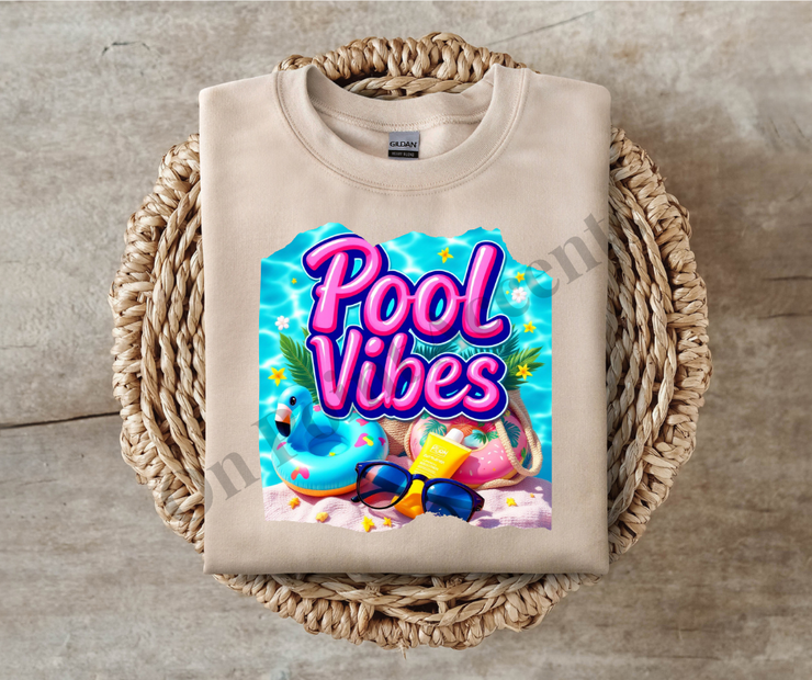 Pool Vibes Digital Design/ DTF/ Subllimation Filles