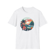 Tropical Sunset Unisex Softstyle T-Shirt - Perfect for Beach Lovers