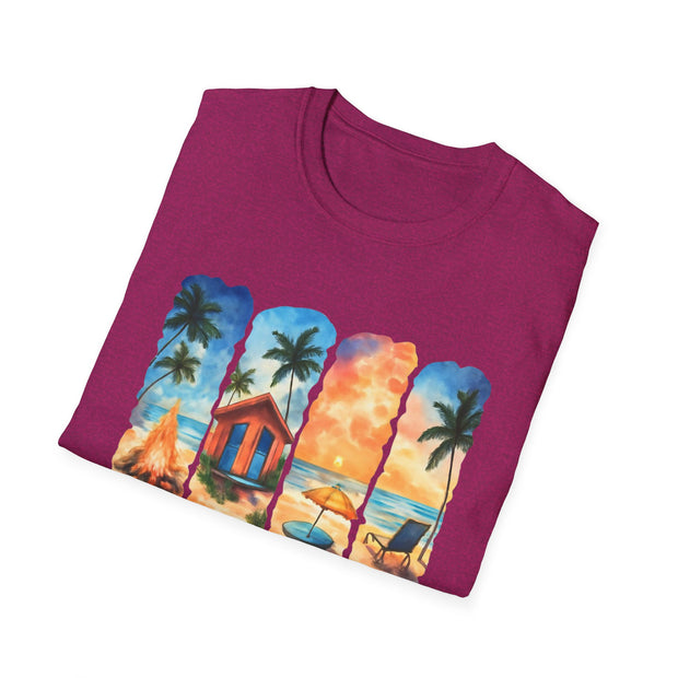 Beach Life Unisex Softstyle T-Shirt – Perfect for Summer Vibes and Coastal Adventures