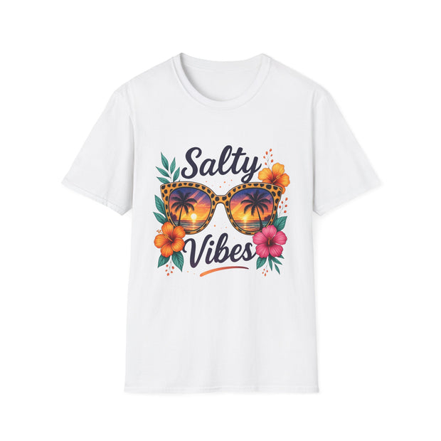 Salty Vibes Unisex Softstyle T-Shirt - Perfect for Beach Days and Summer Fun