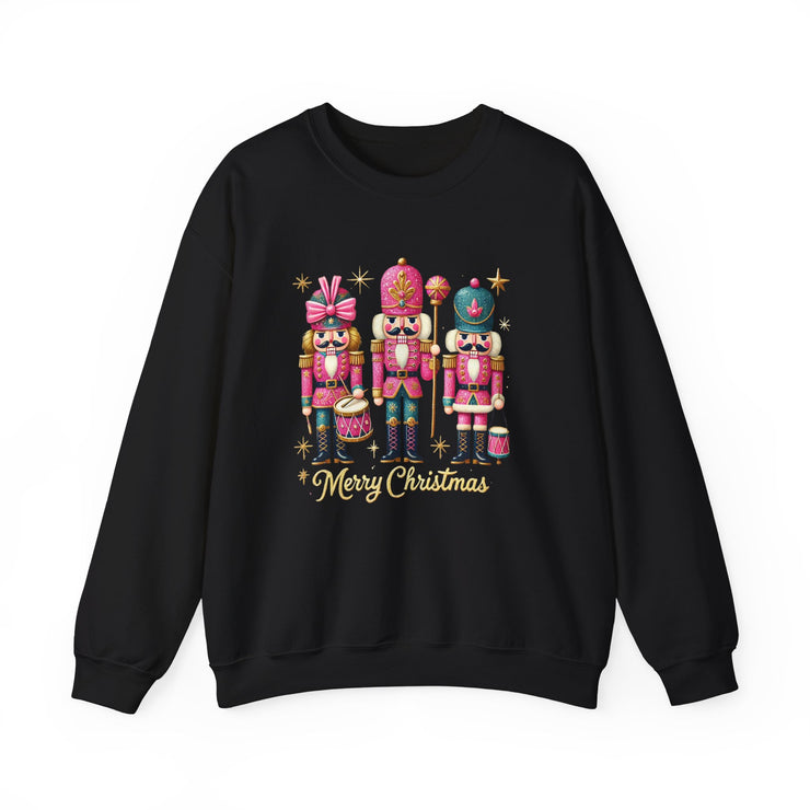 Glitter Nutcracker Sweatshirt, Cute Holiday Jumper, Christmas Crewneck, Festive Sweater, Winter Pullover, Sparkly Xmas Top