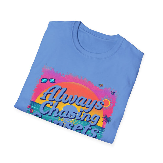 Always Chasing Sunsets Unisex Softstyle T-Shirt - Perfect for Beach Lovers & Summer Vibes