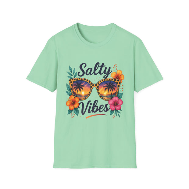 Salty Vibes Unisex Softstyle T-Shirt - Perfect for Beach Days and Summer Fun