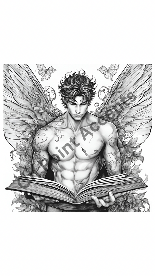 Fantasy Book Lovers Adult Coloring Book