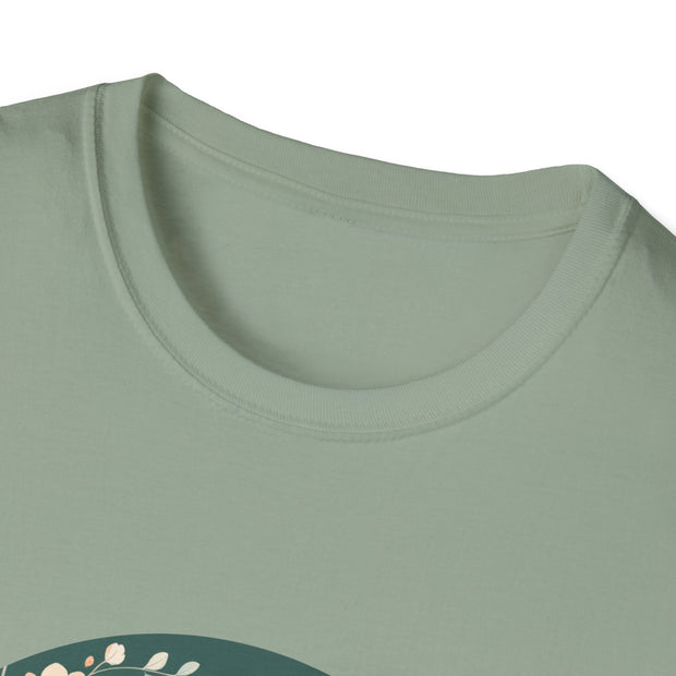 Floral Turtle Unisex Softstyle T-Shirt - Eco-Friendly Nature Apparel