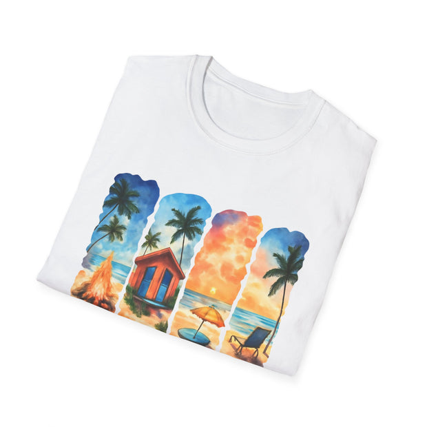 Beach Life Unisex Softstyle T-Shirt – Perfect for Summer Vibes and Coastal Adventures