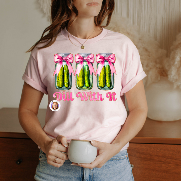 Western Mama Tee – Pink Checkered Skull & Bow Design on Gildan Heavy Cotton