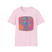 Colorful Seahorse Unisex Softstyle T-Shirt - Vibrant Ocean-Inspired Design