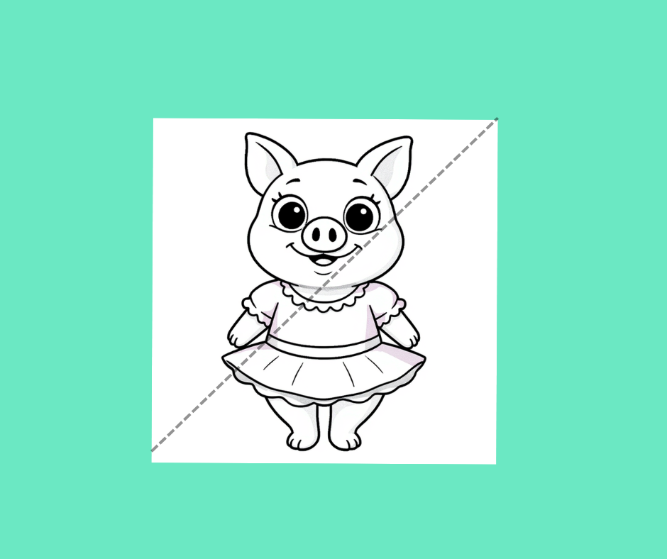 Oink-Tastic Bold and Easy Coloring Book