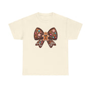 Gingerbread Bow T-Shirt, Christmas Tee, Holiday Shirt, Festive Apparel, Cute Gingerbread Man Gift