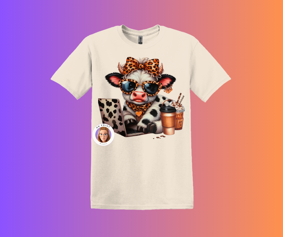 Boojee Cow Shirt/ Animal Print Tee/ Best seller