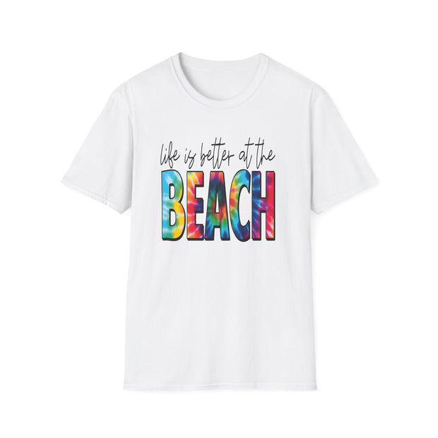 Beach Vibes Unisex Softstyle T-Shirt - "Life is Better at the Beach"
