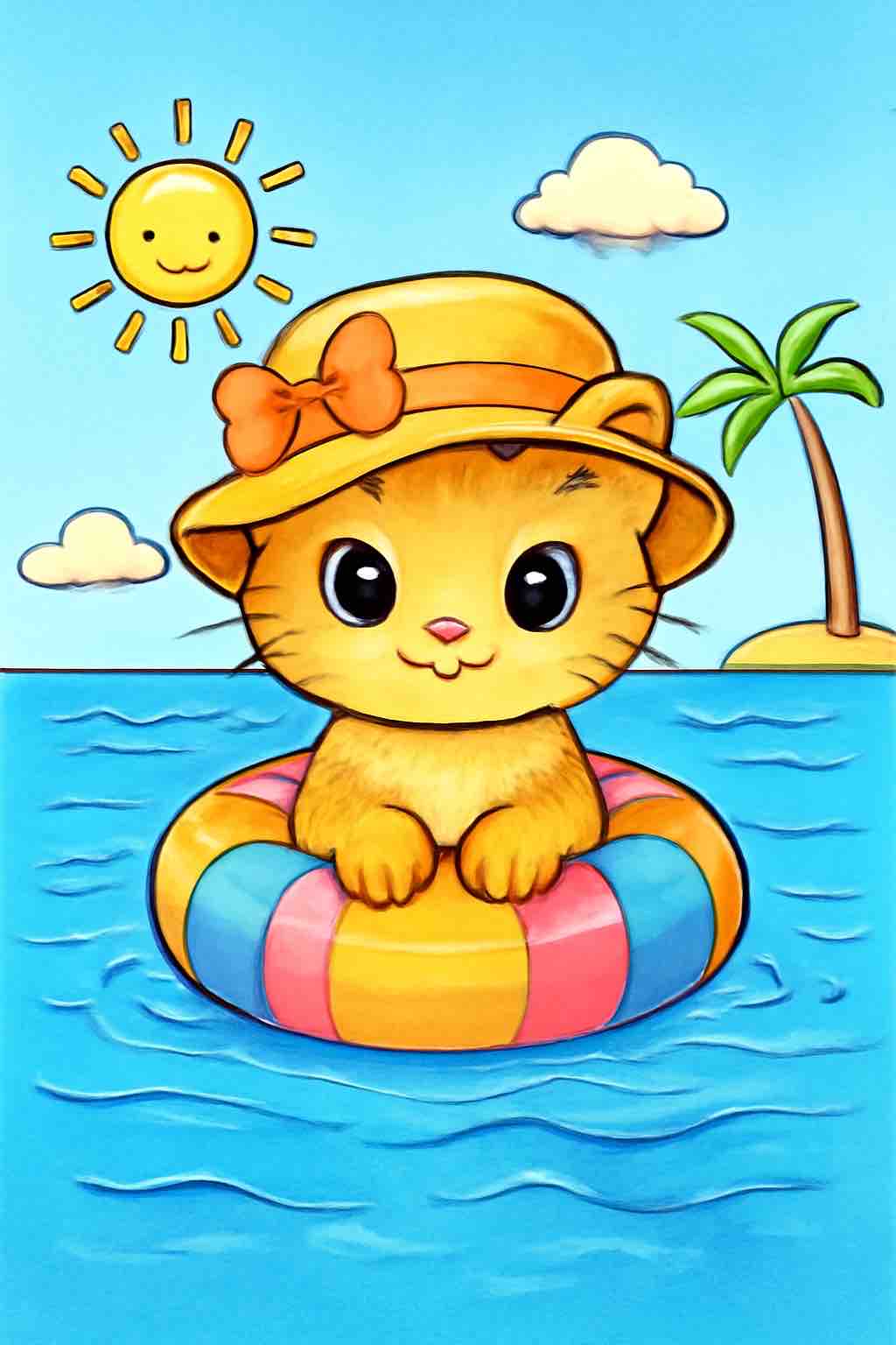 Beach/Pool Coloring Pages