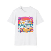 Always Chasing Sunsets Unisex Softstyle T-Shirt - Perfect for Beach Lovers & Summer Vibes