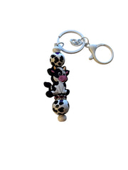 Beaded key fob zipper pull
