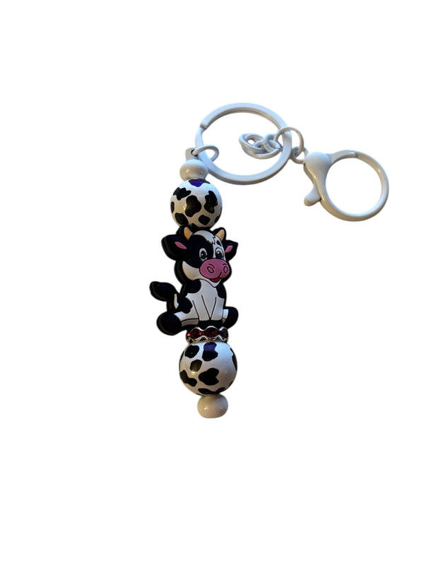 Beaded key fob zipper pull