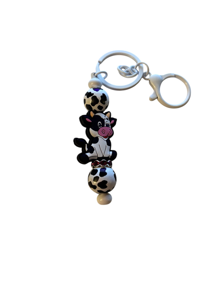 Beaded key fob zipper pull