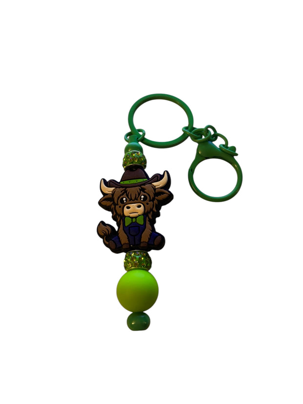 Beaded key fob zipper pull
