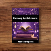 Fantasy Book Lovers Adult Coloring Book