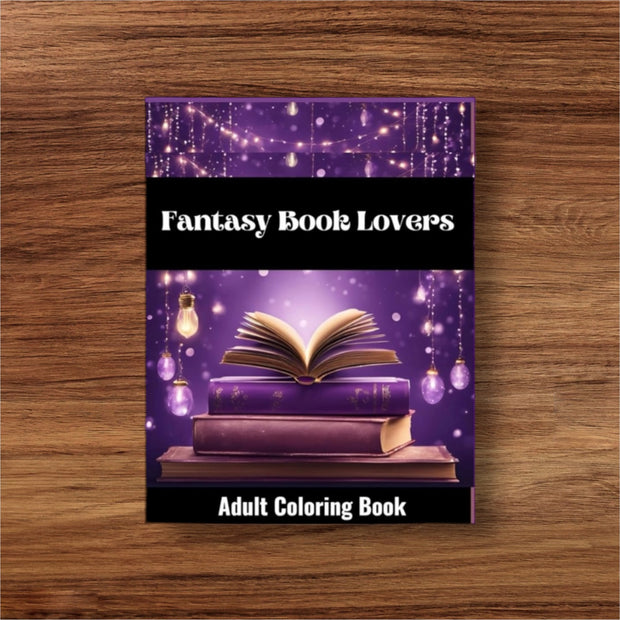 Fantasy Book Lovers Adult Coloring Book