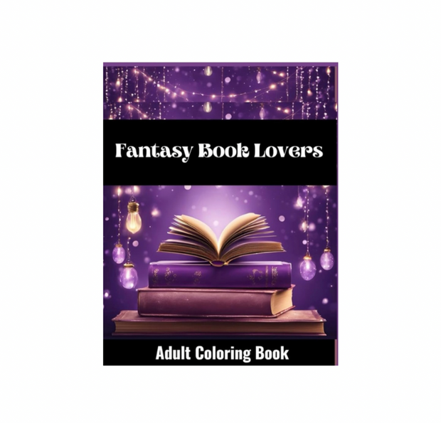 Fantasy Book Lovers Adult Coloring Book