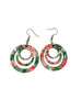 Preppy Floral Wooden Earrings | 1.5” Sublimated Ink Lightweight Dangles | Handmade Boho Jewelry