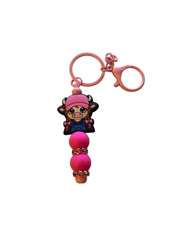 Beaded key fob zipper pull