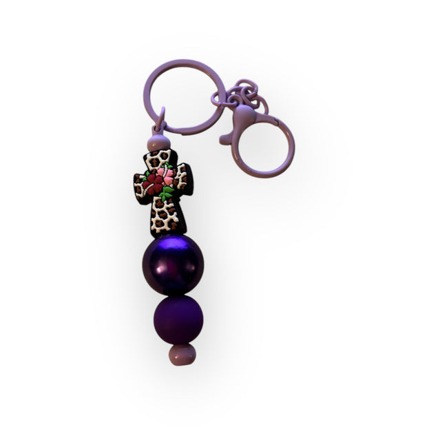 Beaded key fob zipper pull