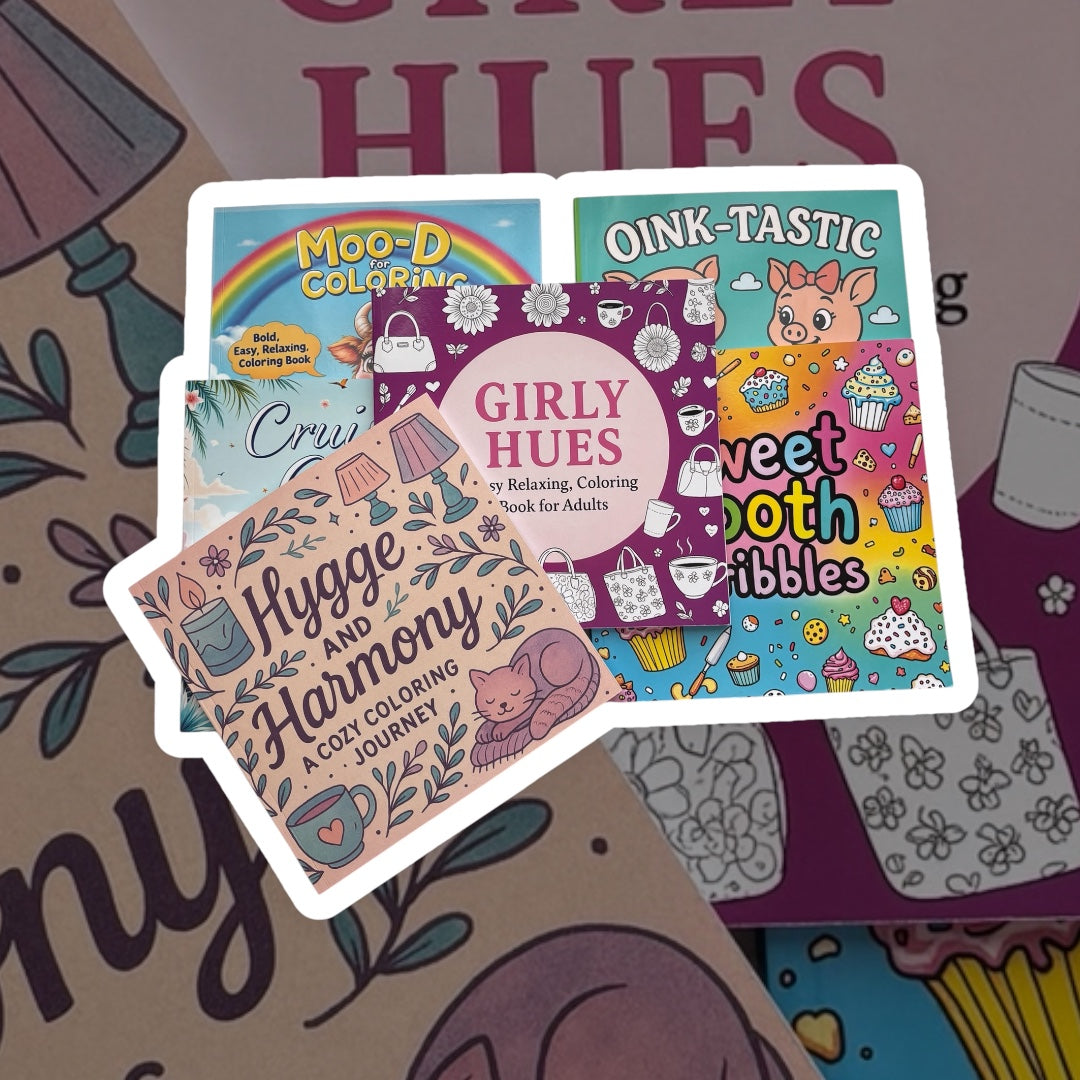 Color Me Happy – 5 Book Bundle & Save! Coloring Books Bold and Easy All Ages