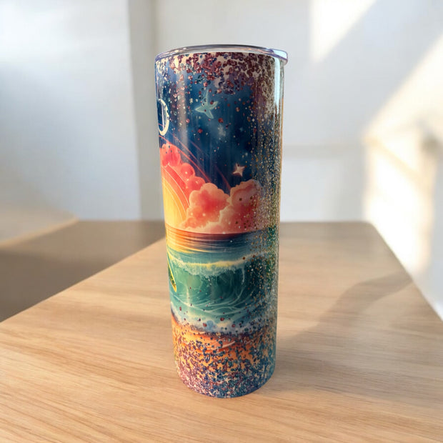 20 0z beach turtle tumbler