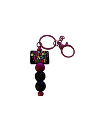 Beaded key fob zipper pull