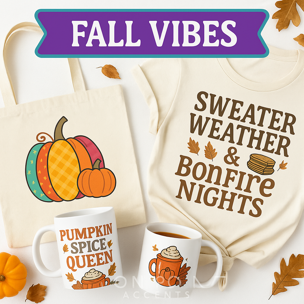 🍂 Fall Mega Bundle | 43 Autumn Shirt Designs + 10 Bonus Wraps & Decals | Halloween, Thanksgiving & Cozy Fall Graphics