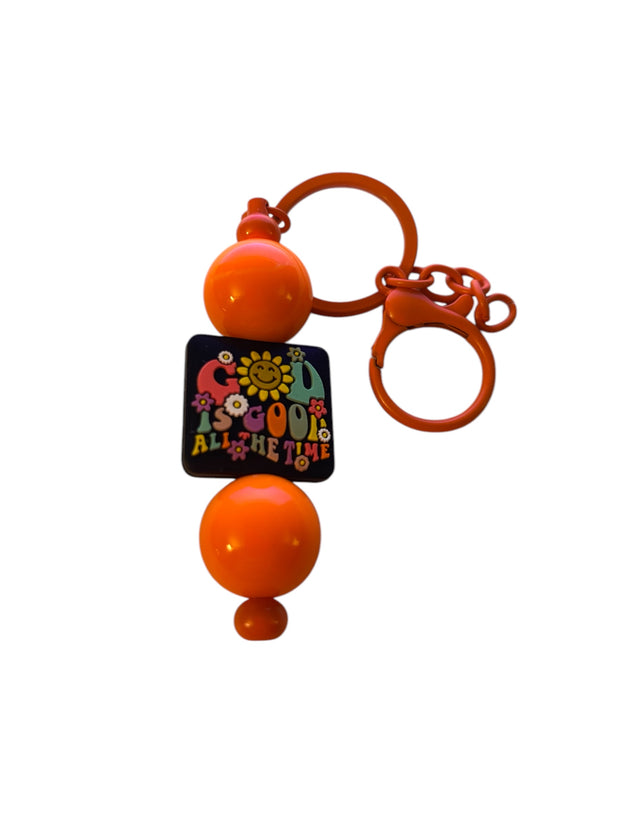 Beaded key fob zipper pull
