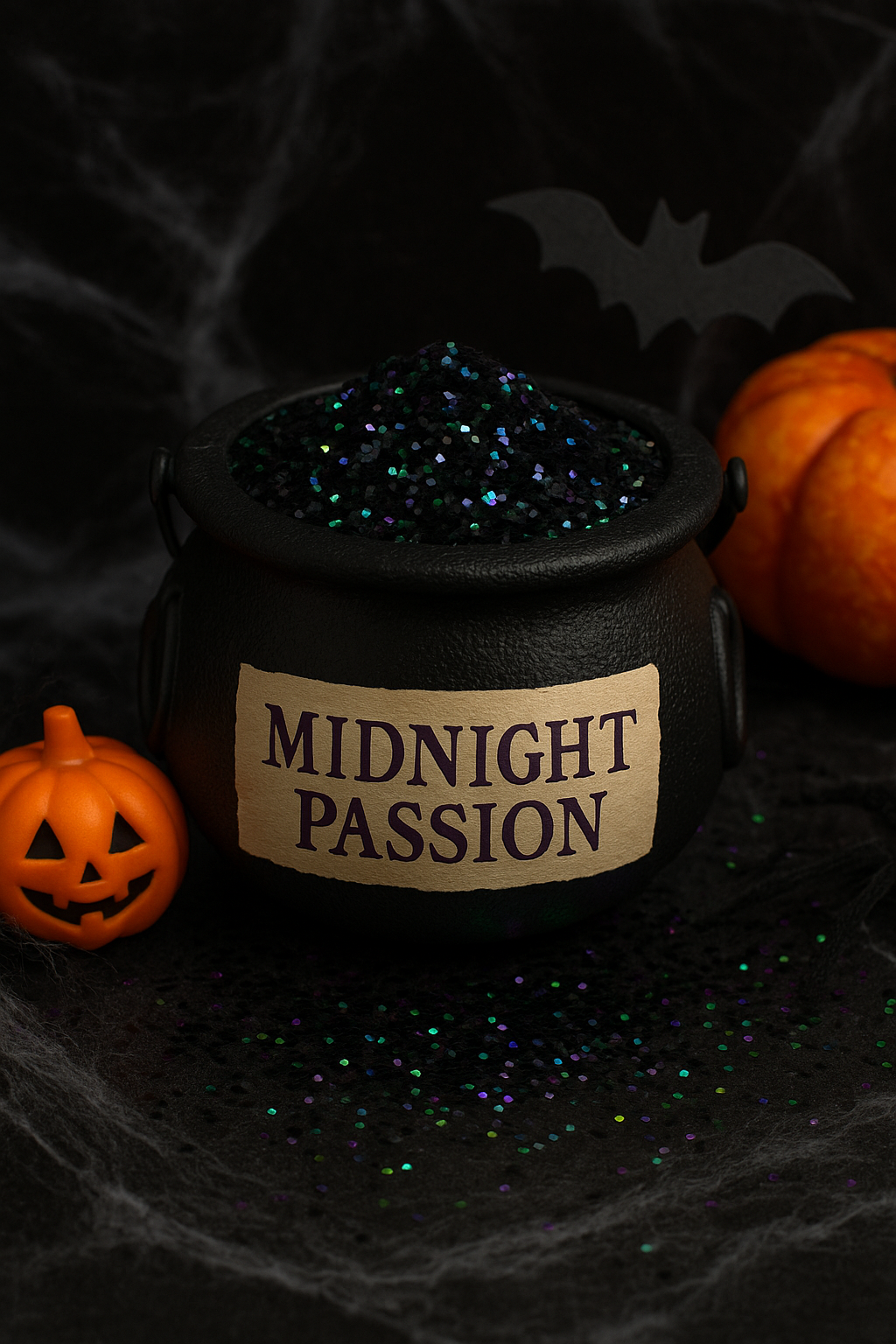 Midnight Passion – Exclusive Halloween Glitter Blend (Custom Black Holo Mix) for Tumblers, Resin, Slime & Crafts